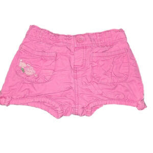 Oshkosh BGOSH Pink Shorts With Embroidered Flowers On Front Pocket